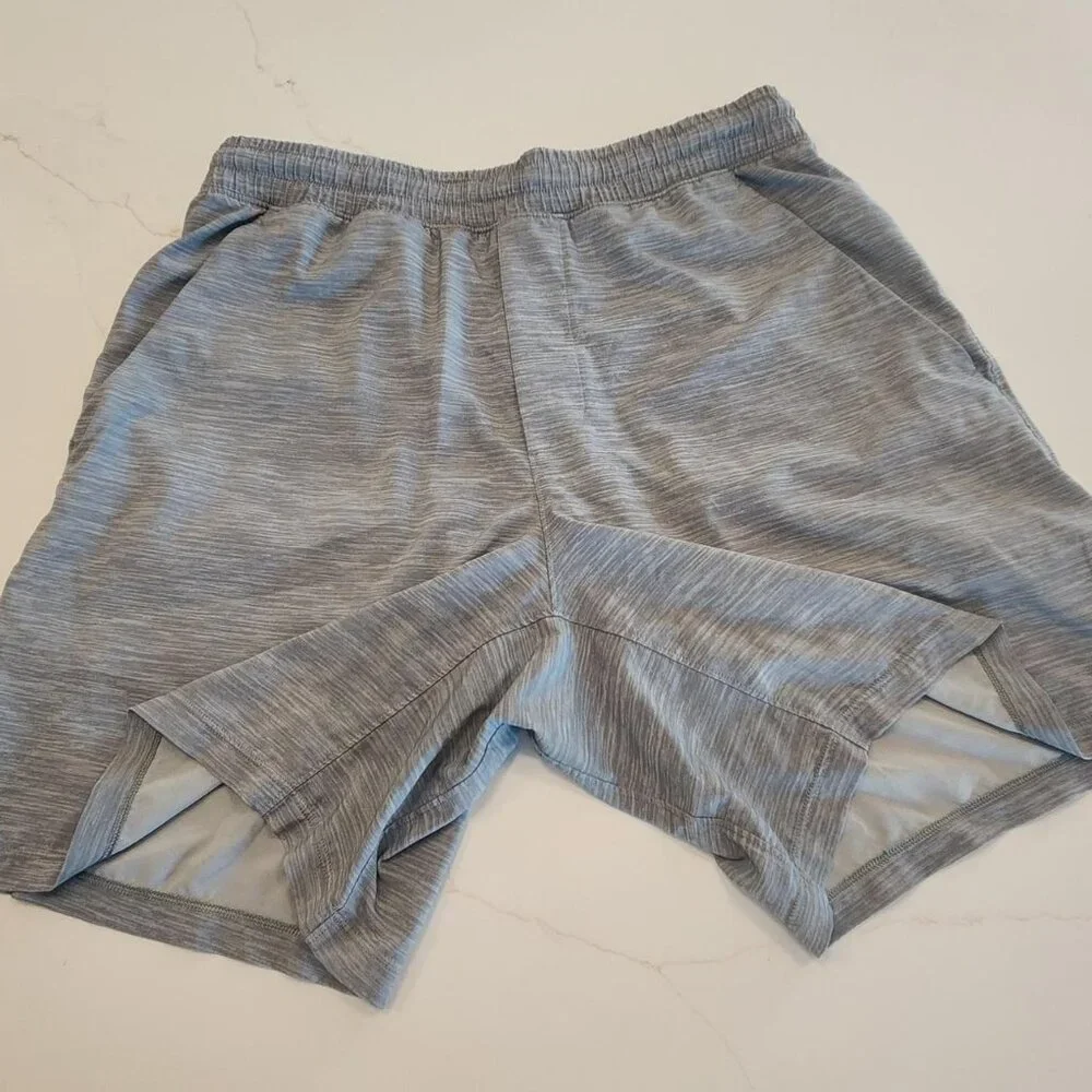 Lululemon Sz M Pacebreaker Shorts Lined Menβs 7 in Gray Gym Workout Running - Picture 5 of 9